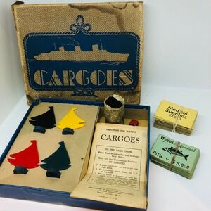 RARE 1930s VERSION OF EARLY‎ VINTAGE SELCHOW AND RIGHTER CARGOES BOARD GAME